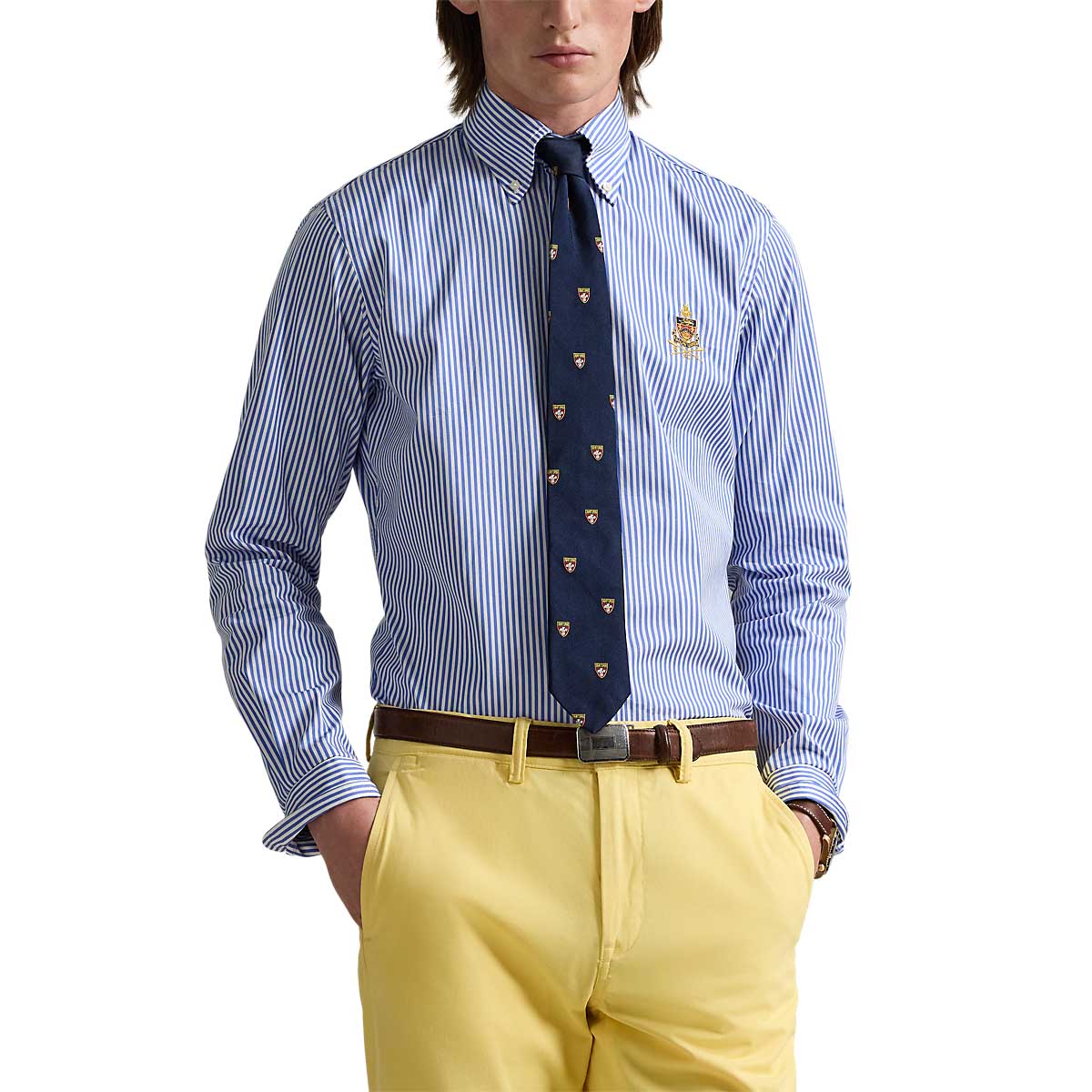Polo Ralph Lauren Classic Fit Crest Striped Poplin Shirt